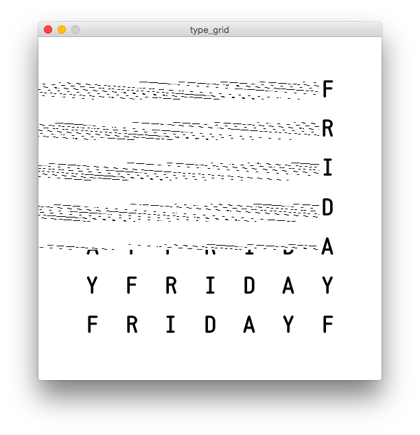 Under After • friday typography glitch in processing