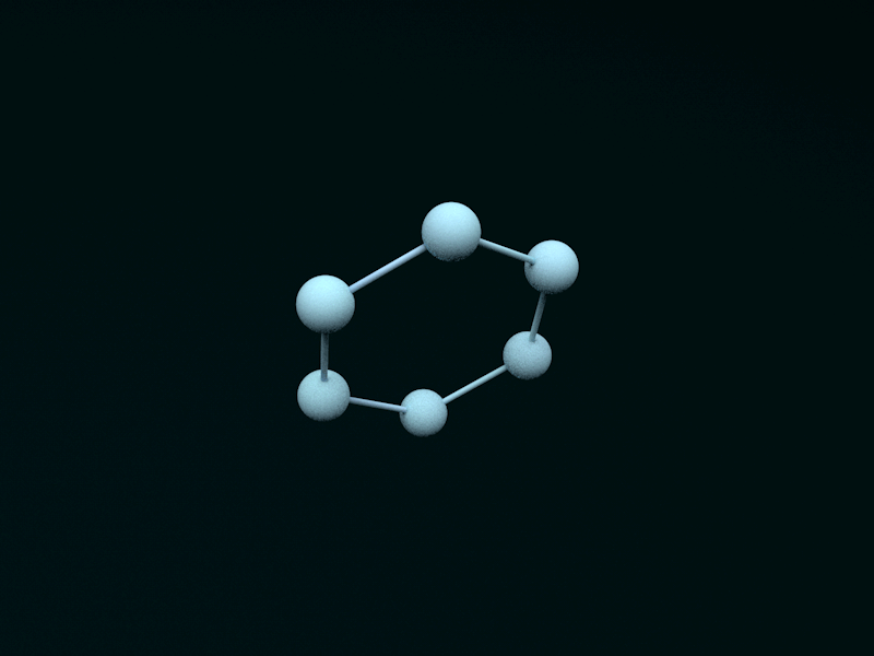 Under After • off-balance hexagon loop made in C4D