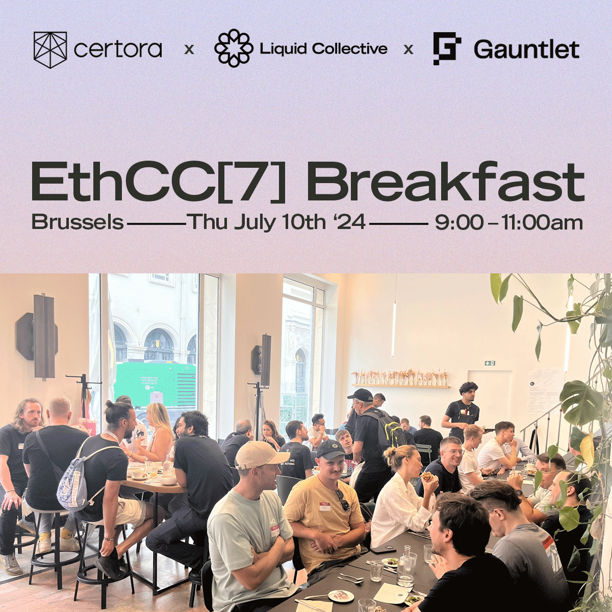Under After • Organized and hosted a breakfast in Brussels during ETHCC7