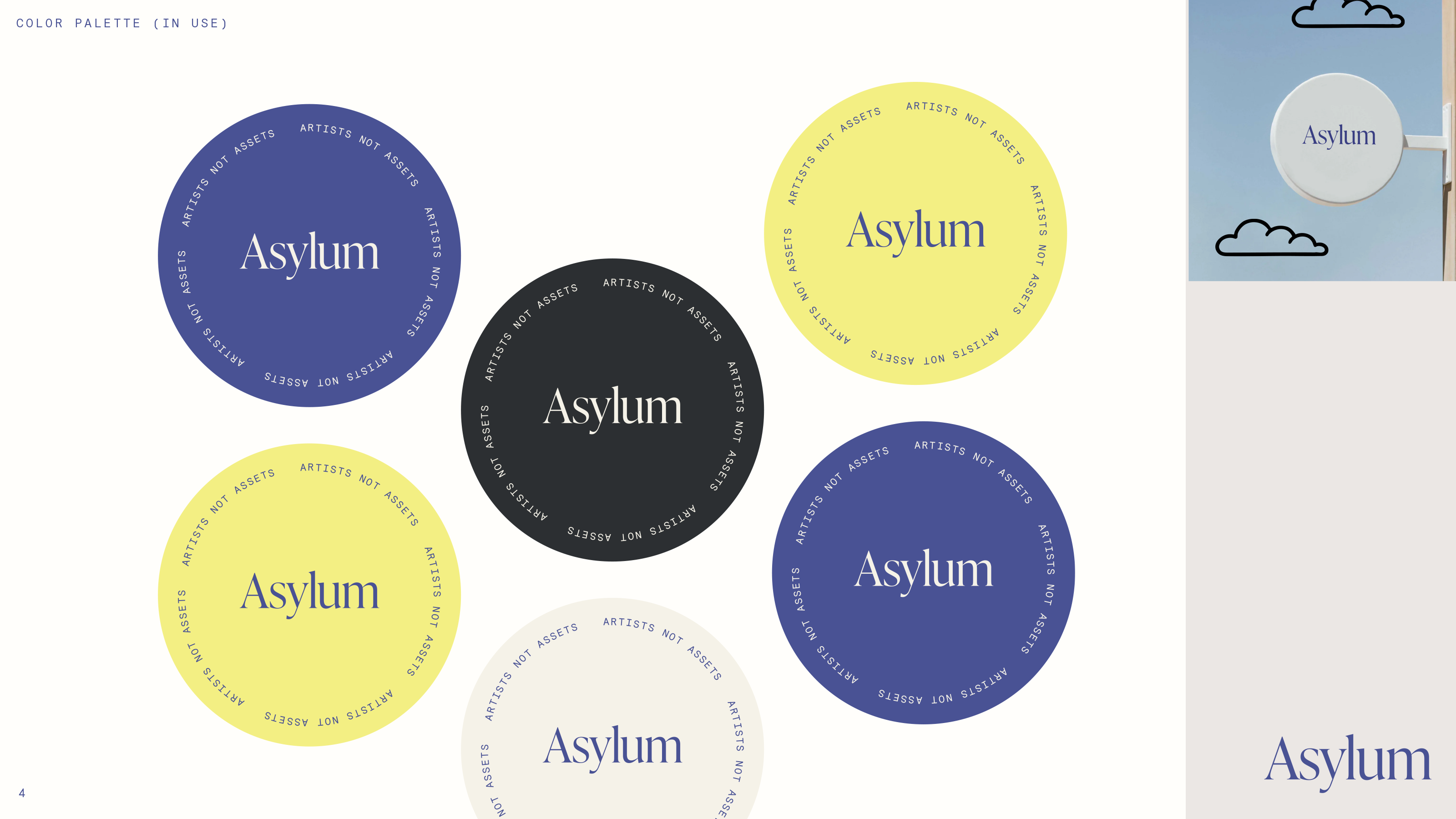 Asylum brand usage guidelines and lockup configurations
