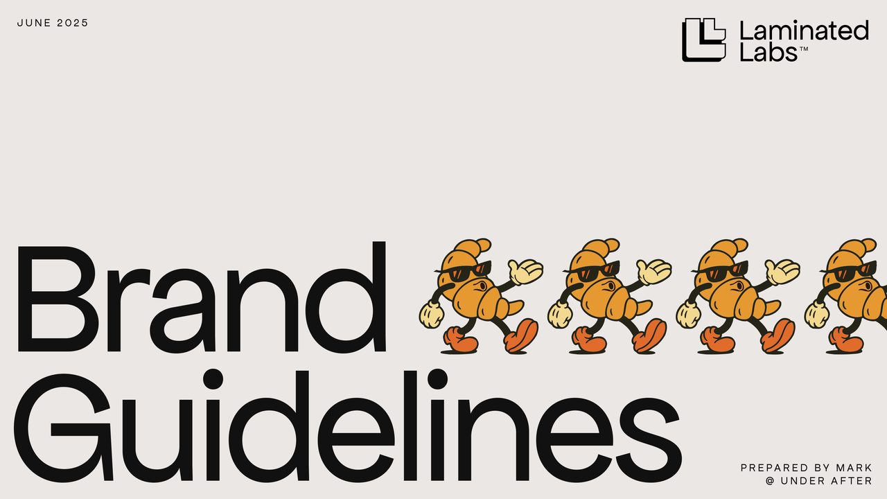 Laminated Labs comprehensive brand guidelines and identity system