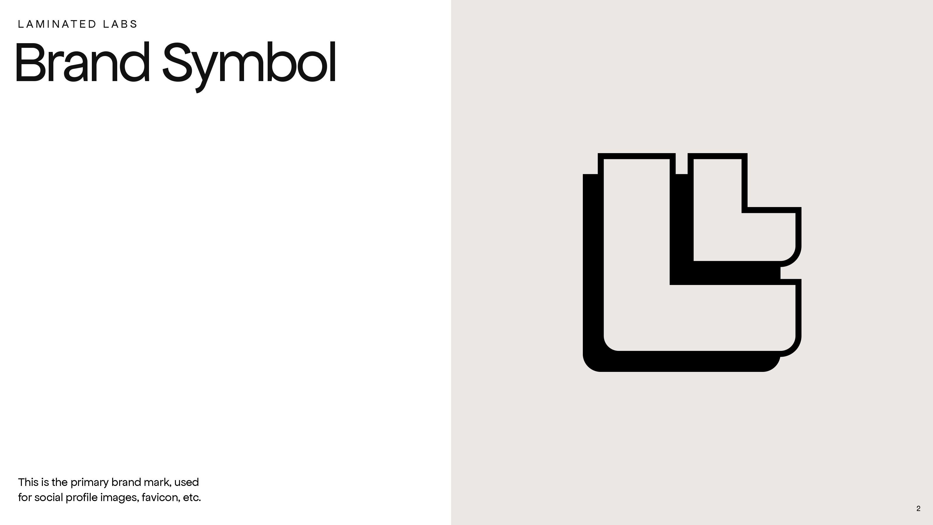 Laminated Labs brand symbol featuring croissant-inspired logo design