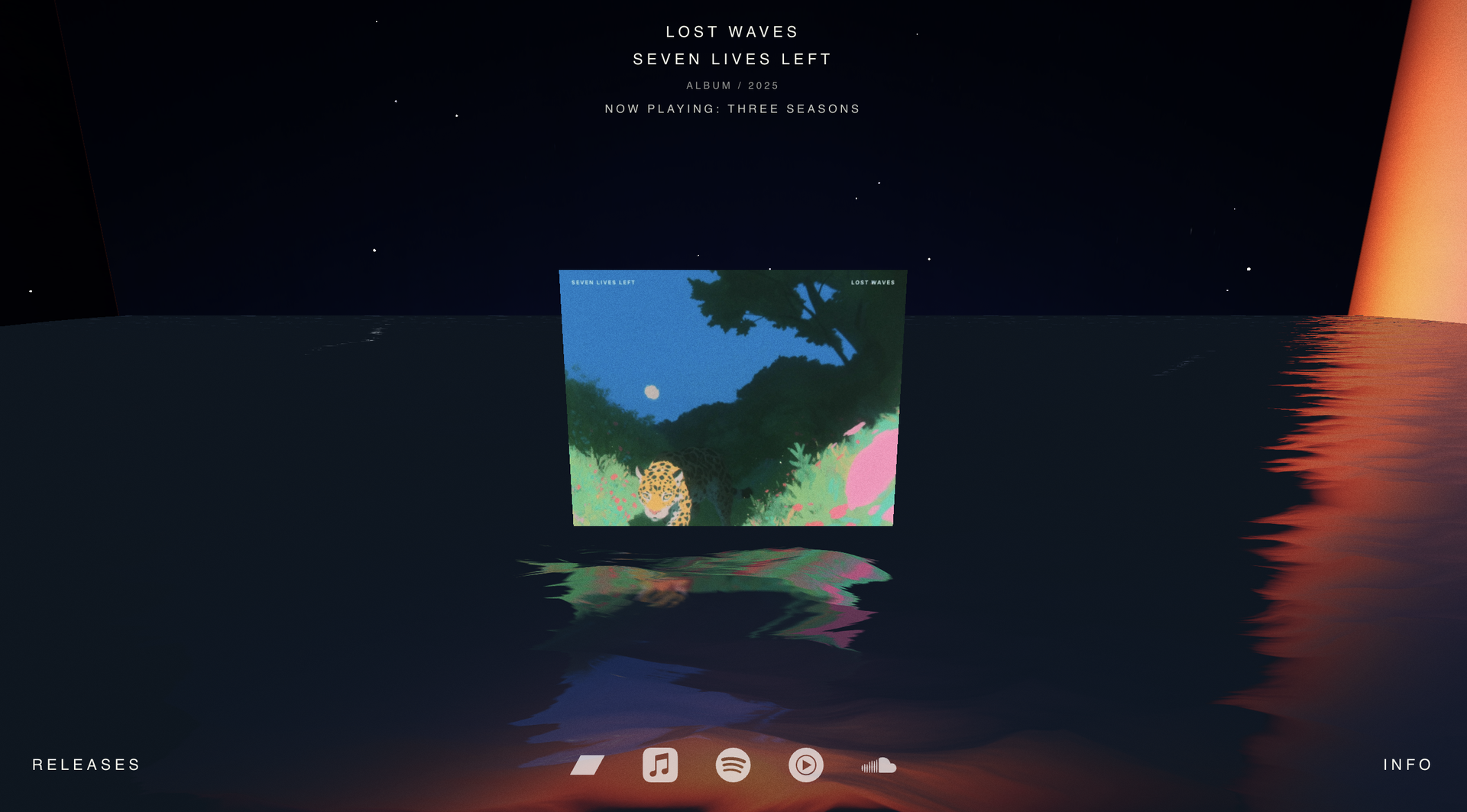 An immersive WebGL ocean for experiencing the Lost Waves discography.