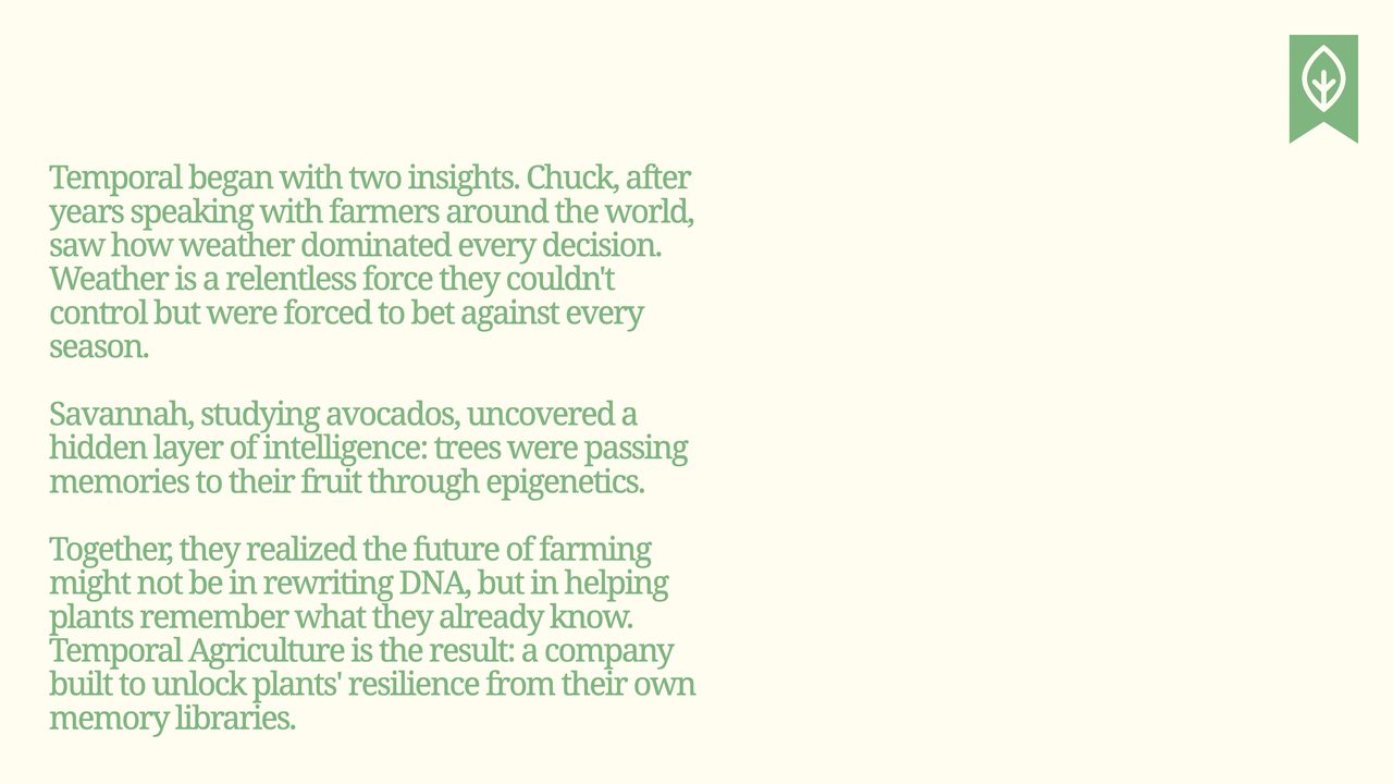 Temporal origin story typography using Noto Serif